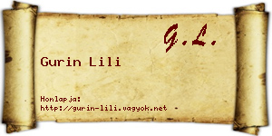 Gurin Lili névjegykártya