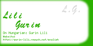 lili gurin business card